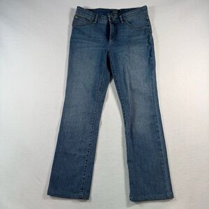 Lauren Ralph Lauren Jeans Womens 8 Blue Premier Straight Mid Rise Medium Wash